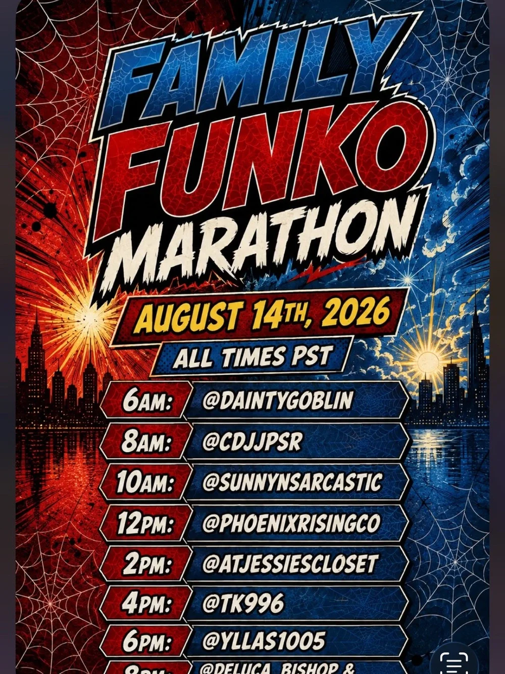 TODAY!! Funko Family Marathon- Catch me from 3pm - 5pm